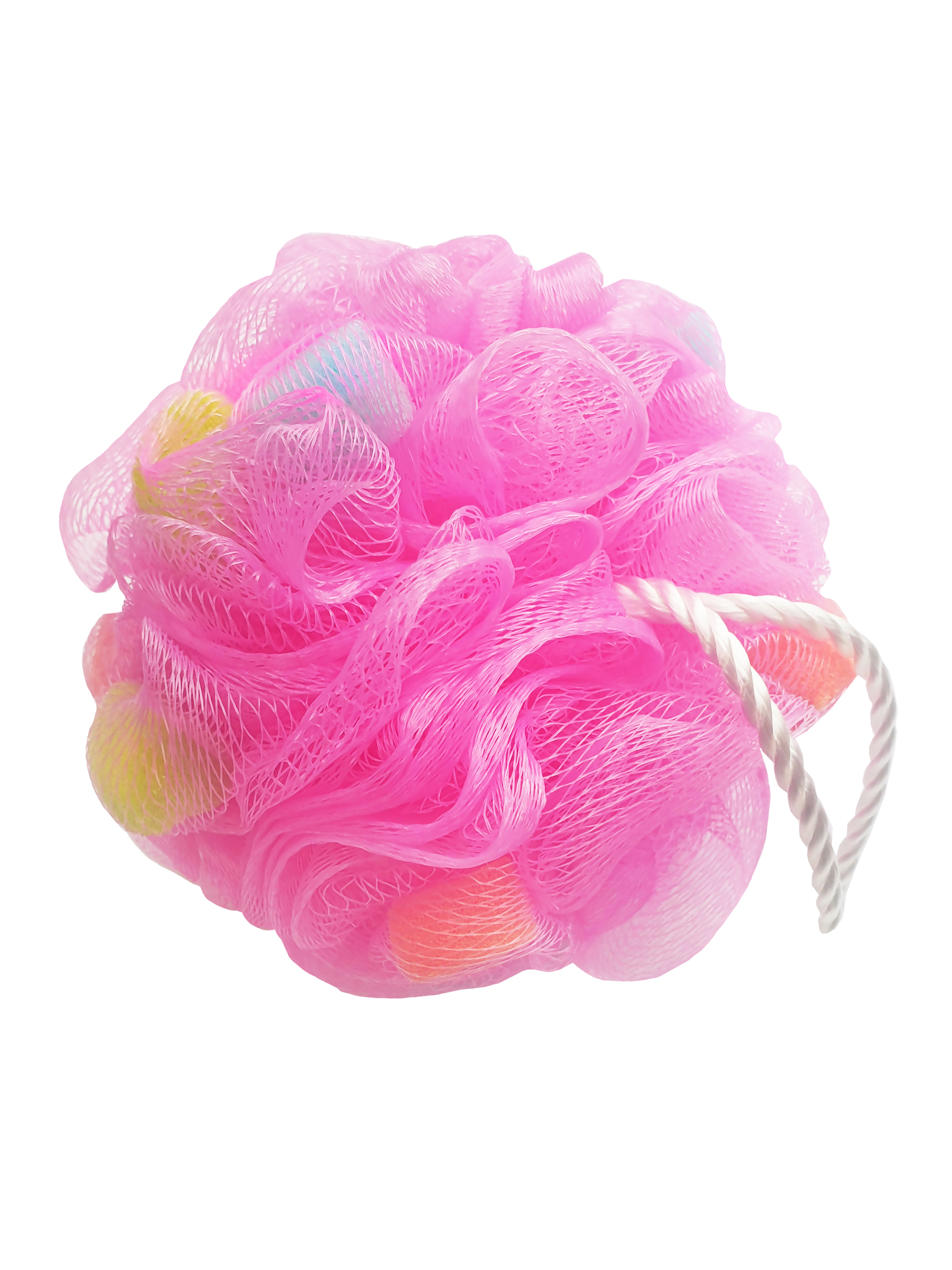 Мочалка-шар Beauty Style с поролоновой губкой цвет в ассортименте