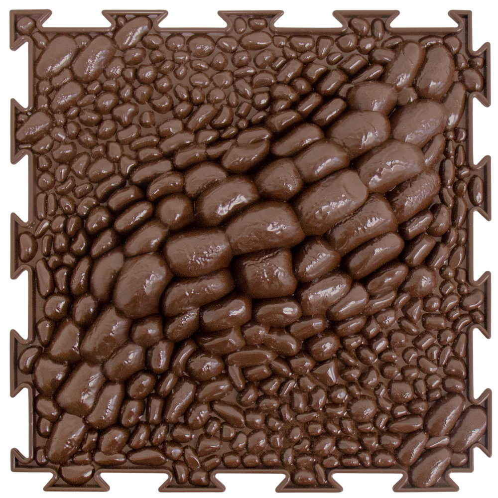 Массажный  развивающий коврик пазл ОРТОДОН Вершина жесткий коричневый 1 эл коврик для ванной 55 х 55 см dasch санта коричневый