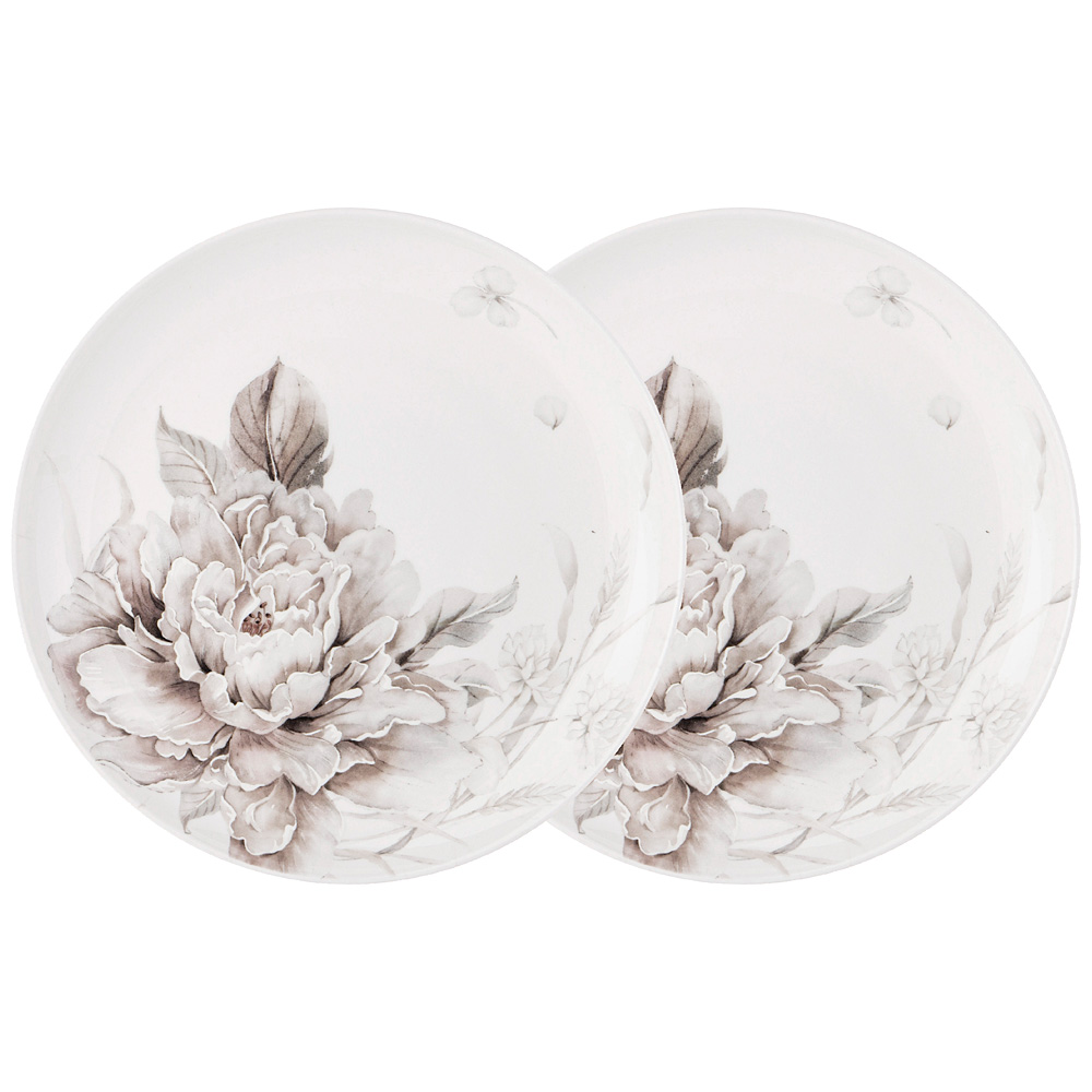 

Набор из 2 тарелок закусочных lefard "White flower" 20,5 см Lefard_415-2127, Серый, 415-2127