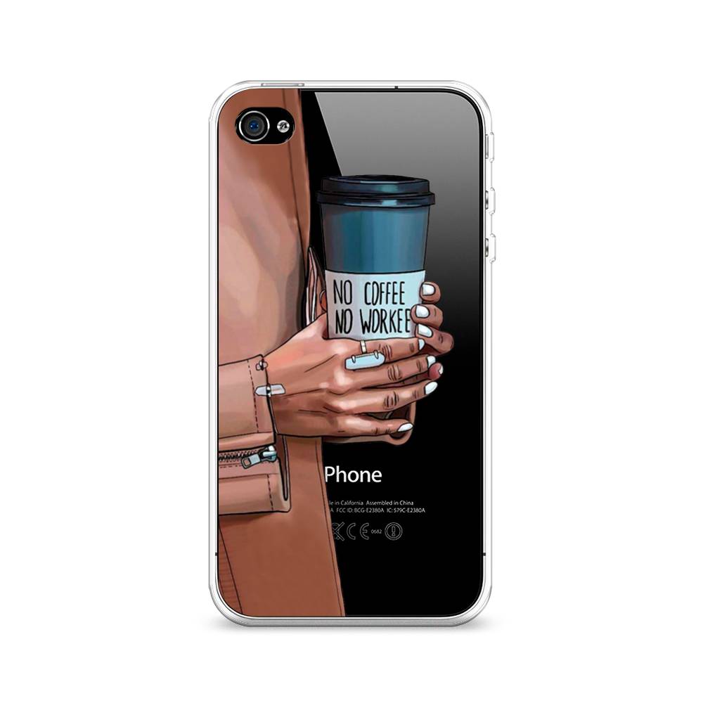 

Чехол Awog на Apple iPhone 4/4S / Айфон 4/4S "No coffee", Разноцветный, 10150-7