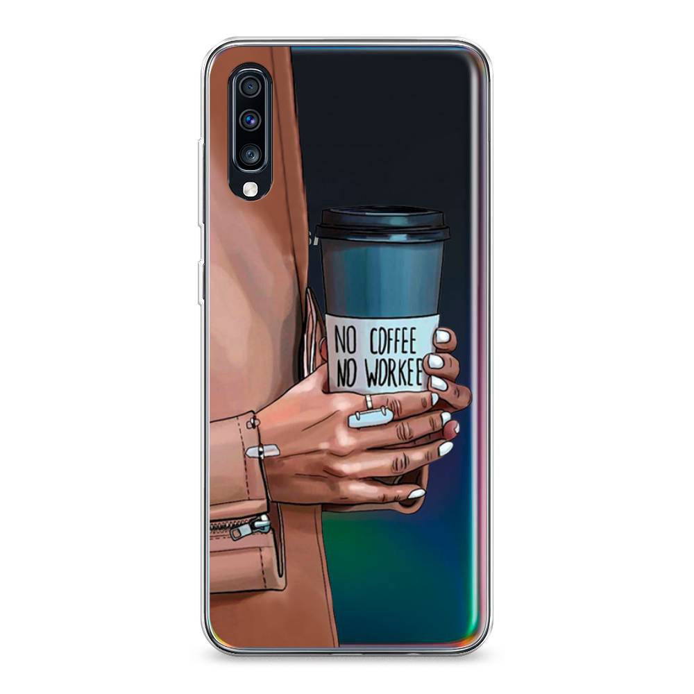 

Чехол Awog на Samsung Galaxy A70 "No coffee", Разноцветный, 28150-7