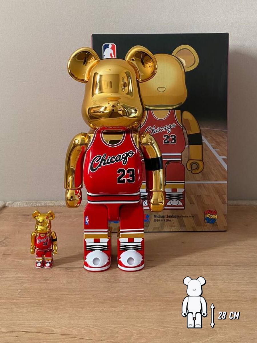 Фигурка Bearbrick Michael Jordan 28 см + 7 см велошлем alpina rootage evo michael cina bk matt желтый розовый 2023 a9750 13