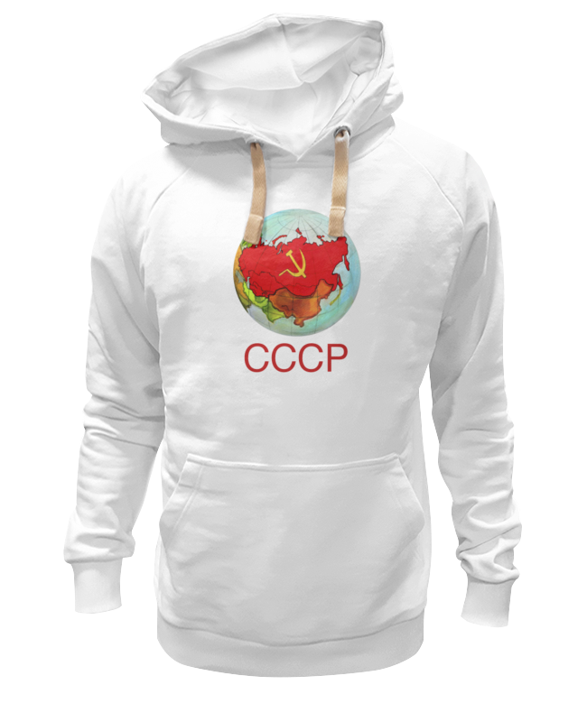 

Худи унисекс Printio Глобус ссср белое M, Белый, Глобус ссср