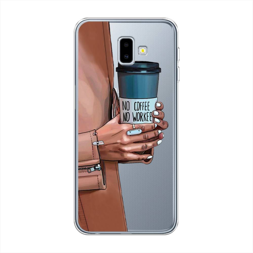 

Чехол Awog на Samsung Galaxy J6 + "No coffee", Разноцветный, 26950-7