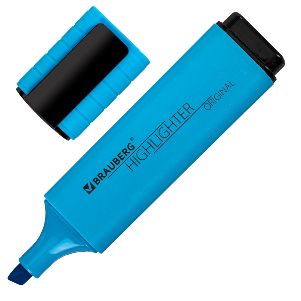

Набор из 12 шт, Текстовыделитель Brauberg ORIGINAL NEON, голубой 1-5 мм, 152214