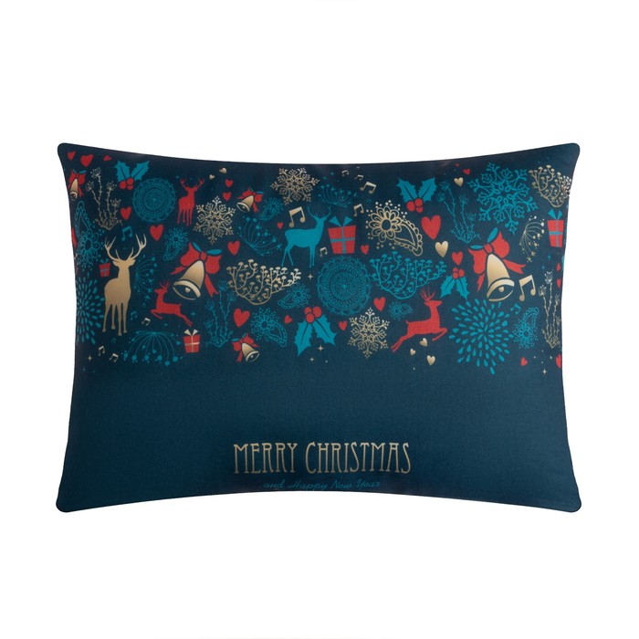 

Подушка Этель Christmas 60*40 см, 100% п/э, Синий, Christmas
