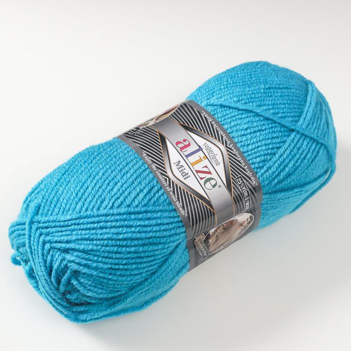 

Пряжа ALIZE "Superlana midi", 170 мх100 г, 484, Голубой