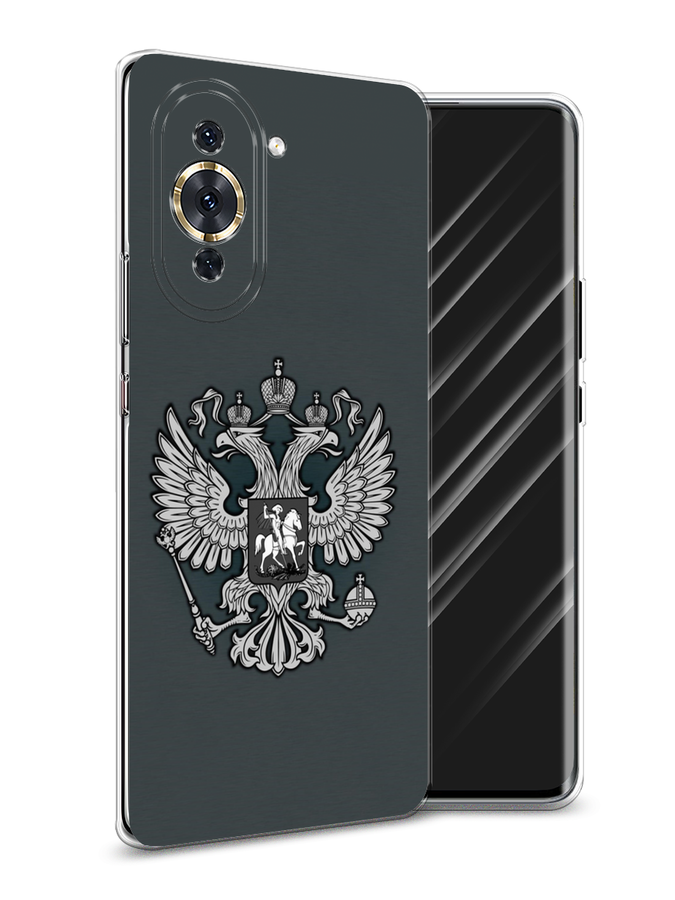 

Чехол Awog на Huawei Nova 10 Pro "Герб России серый", Разноцветный, 6109050-5
