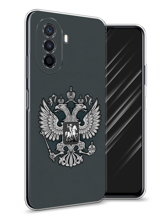 

Чехол Awog на Huawei Nova Y70 "Герб России серый", Разноцветный, 6109150-5