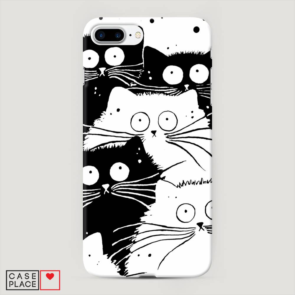 

Пластиковый чехол "Коты черно-белые" на Apple iPhone 8 Plus, 10920-1