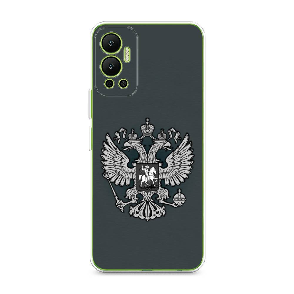фото Силиконовый чехол "герб россии серый" на infinix hot 12 awog
