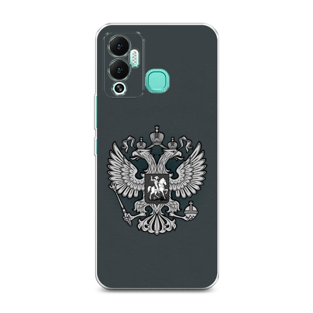 фото Силиконовый чехол "герб россии серый" на infinix hot 12 play awog