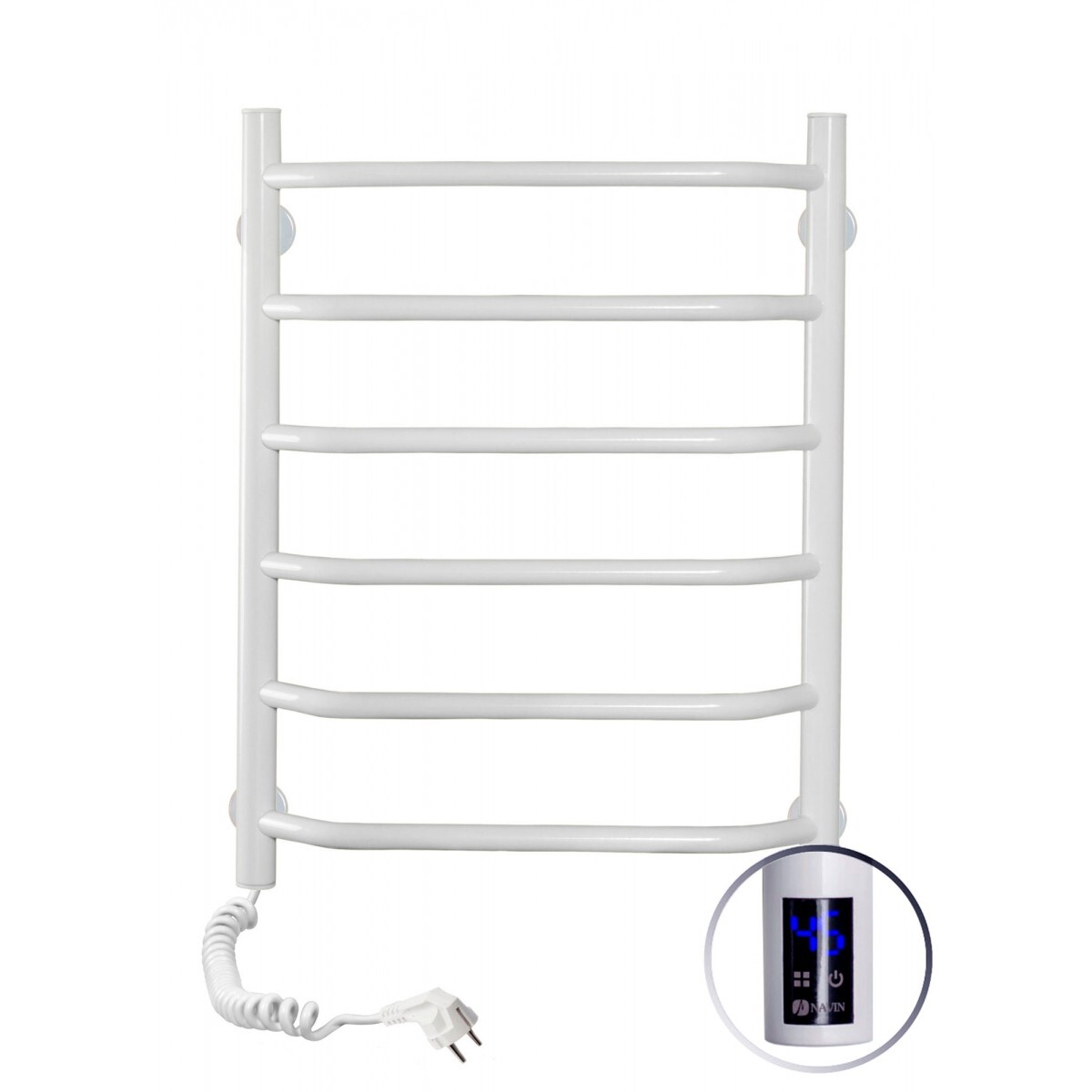 

Полотенцесушитель электрический Navin Блюз 600х480 с сенсорным терморегулятором Бел./Слева, Блюз
