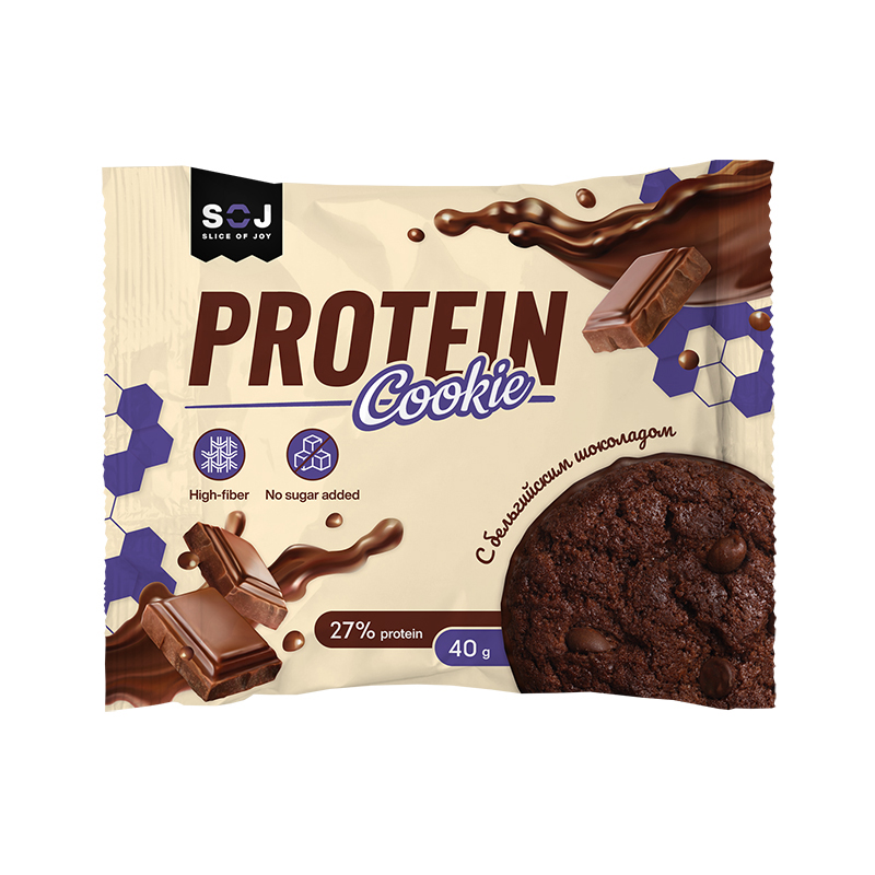 

Slice of Joy Protein Cookie, 1 шт, вкус: с молочным шоколадом