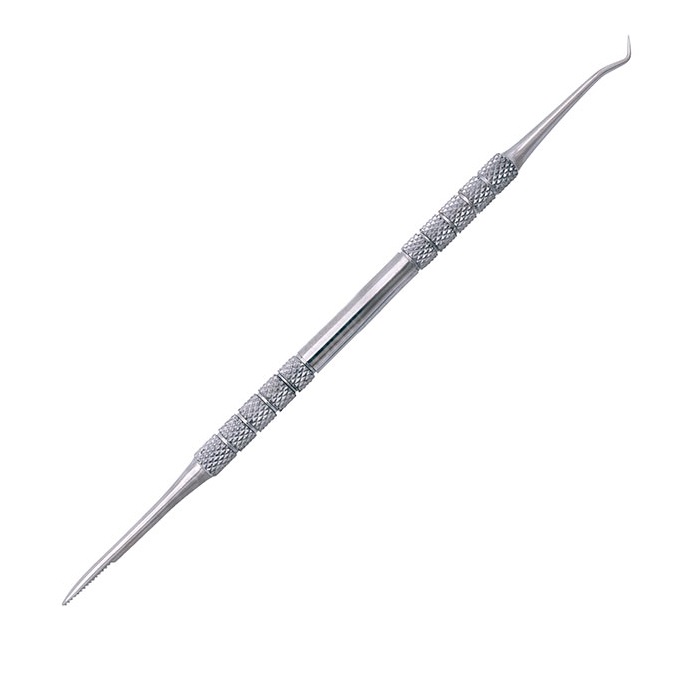 Кюретка узкая короткая лопатка + металлическая пилка METZGER 2 в 1 PL-1692 инструмент для педикюра silver star прямая узкая пилка кюретка ат 990