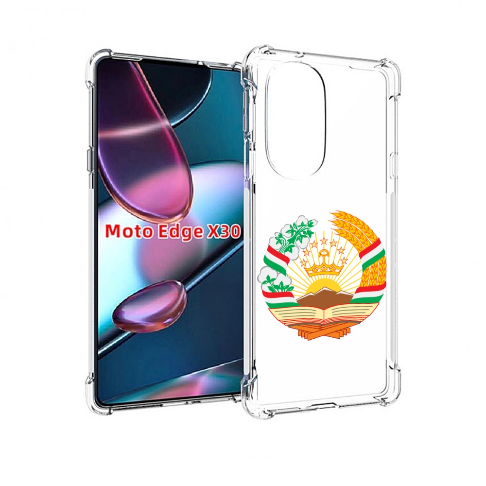 

Чехол MyPads герб-таджикистана для Motorola Moto Edge X30, Прозрачный, Tocco