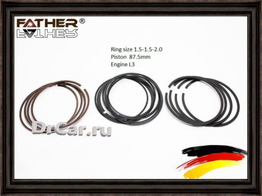 

Father F2074R75_Кольца Поршневые К-Кт На 4 Цилиндра Std. 1.5-1.5-2.0