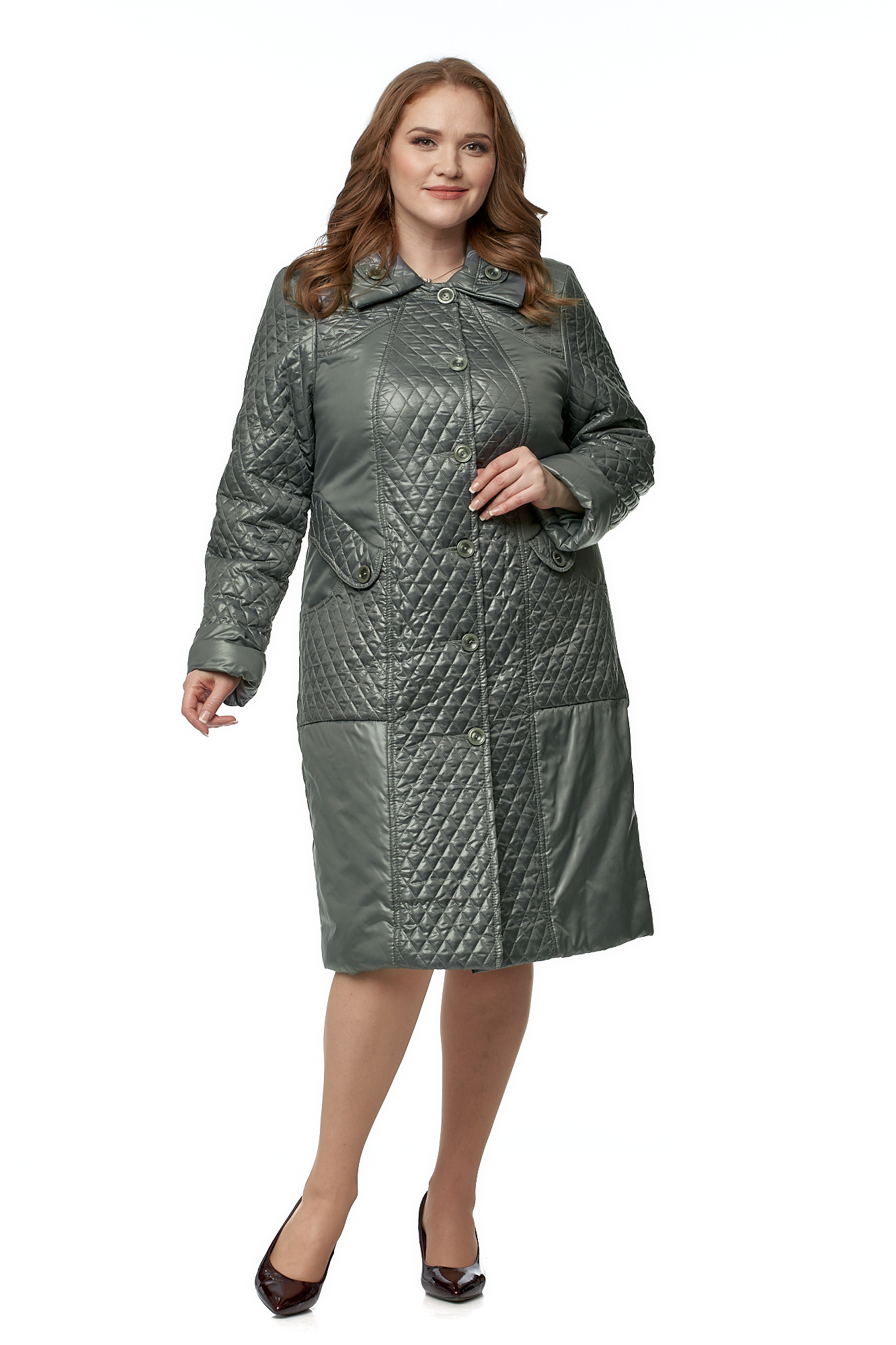 

Пальто женское МОСМЕХА 8016446 серое 50 RU, 8016446