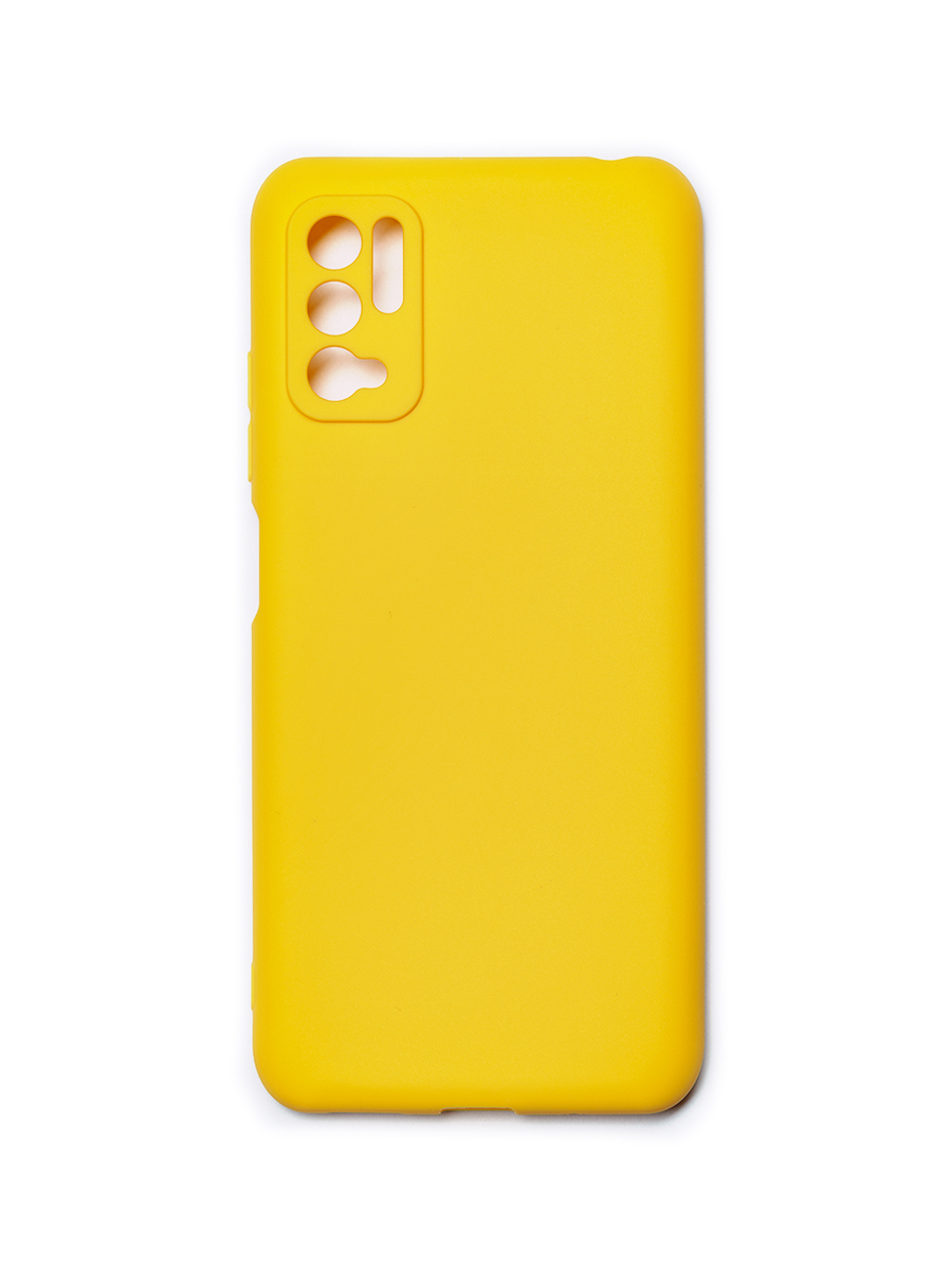 фото Чехол-накладка soft matte на xiaomi poco m3 pro (желтый) защита камеры zibelino