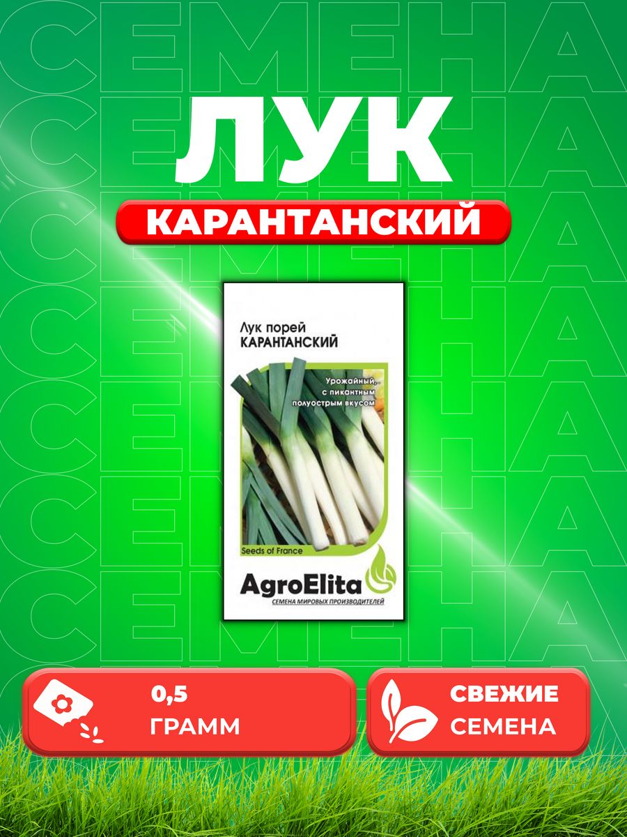 

Семена Лук порей Карантанский, 0,5г, AgroElita