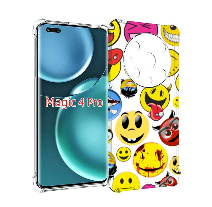 

Чехол MyPads Смайлики для Honor Magic4 Pro, Прозрачный, Tocco