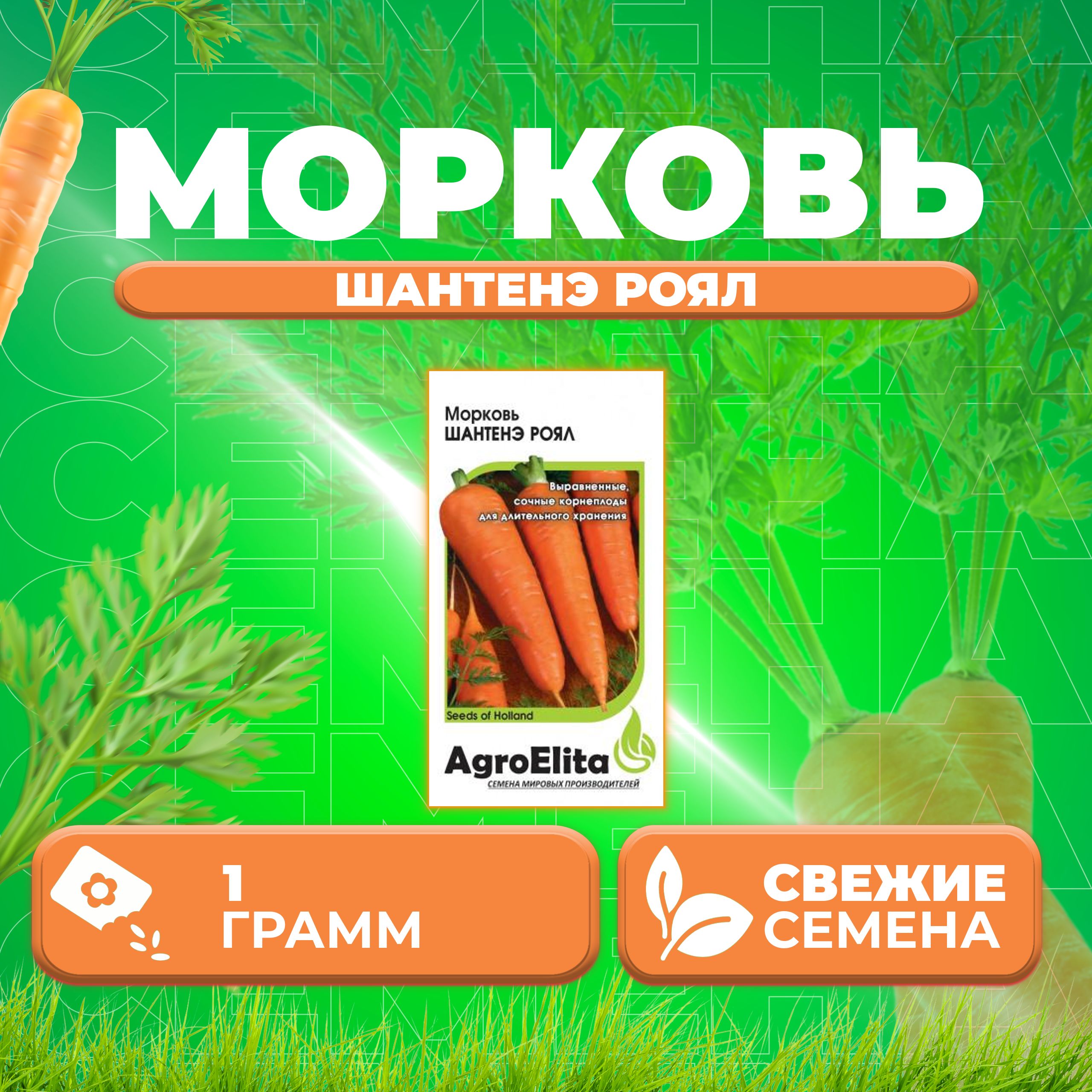 

Семена морковь Шантенэ Роял AgroElita 1070686-1 1 уп.