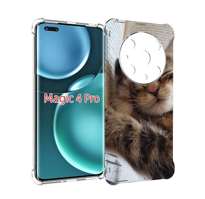 

Чехол MyPads Спящий-котенок для Honor Magic4 Pro, Прозрачный, Tocco