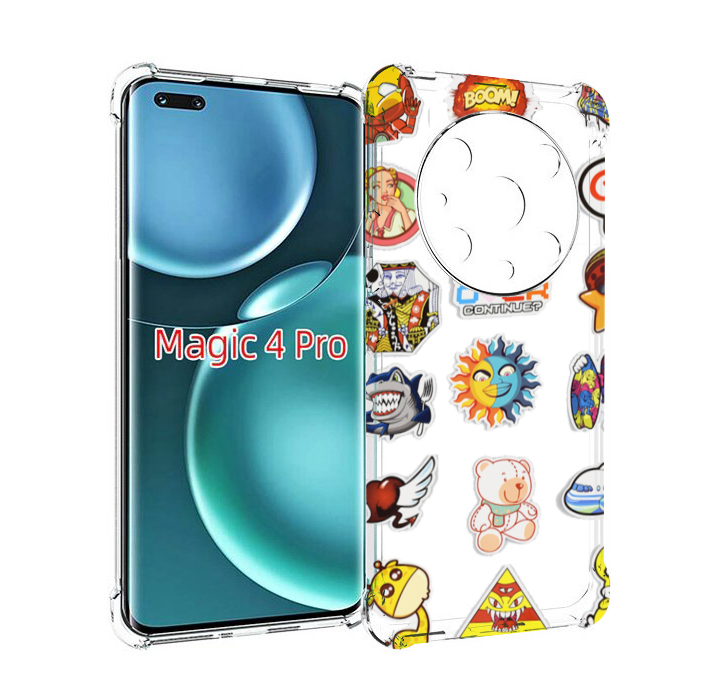 

Чехол MyPads Стикеры для Honor Magic4 Pro, Прозрачный, Tocco