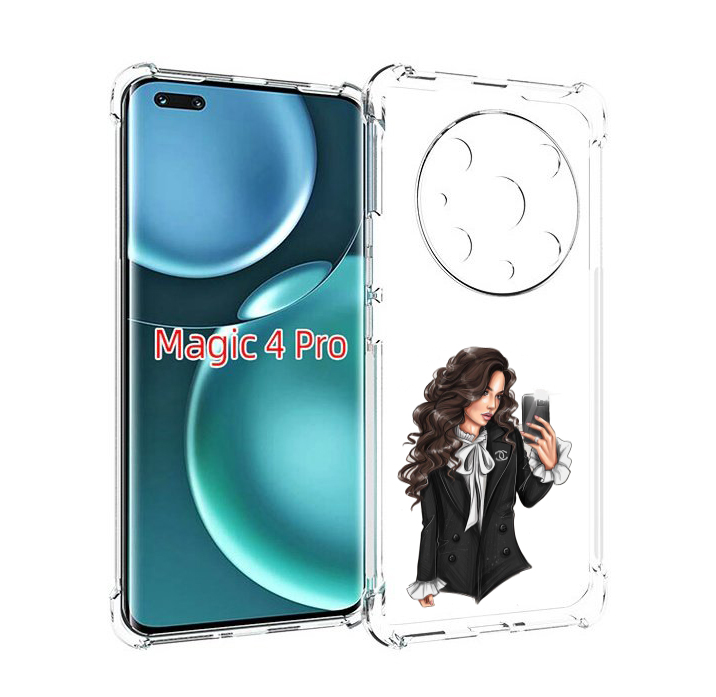 

Чехол MyPads Стильная-девушка для Honor Magic4 Pro, Прозрачный, Tocco