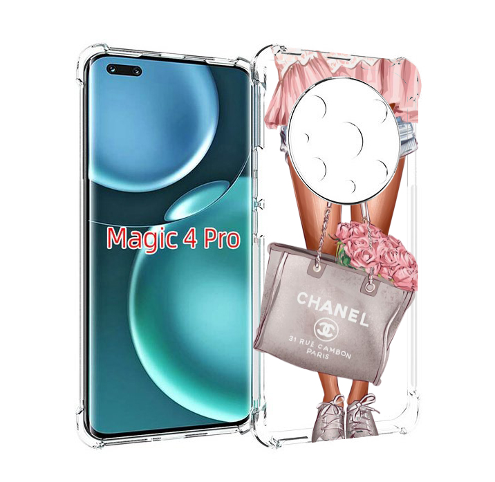 Чехол MyPads Сумка-с-цветами женский для Honor Magic4 Pro