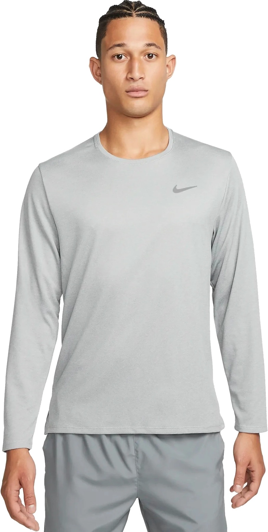 

Лонгслив мужской Nike M NK DF UV MILER TOP LS серый XL, M NK DF UV MILER TOP LS
