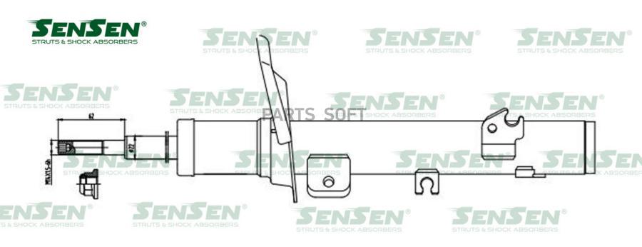 

SENSEN Амортизатор перед. прав. газ Peugeot 207 207 CC 207 SW