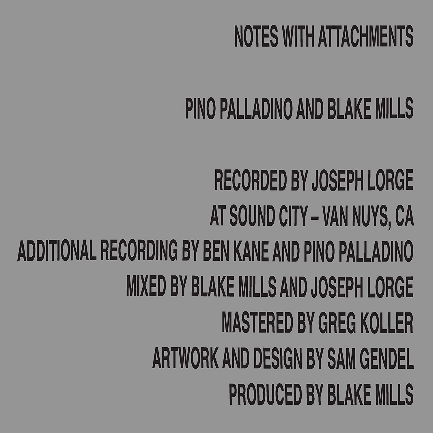 

Pino Palladino Blake Mills Notes With Attachments (LP)