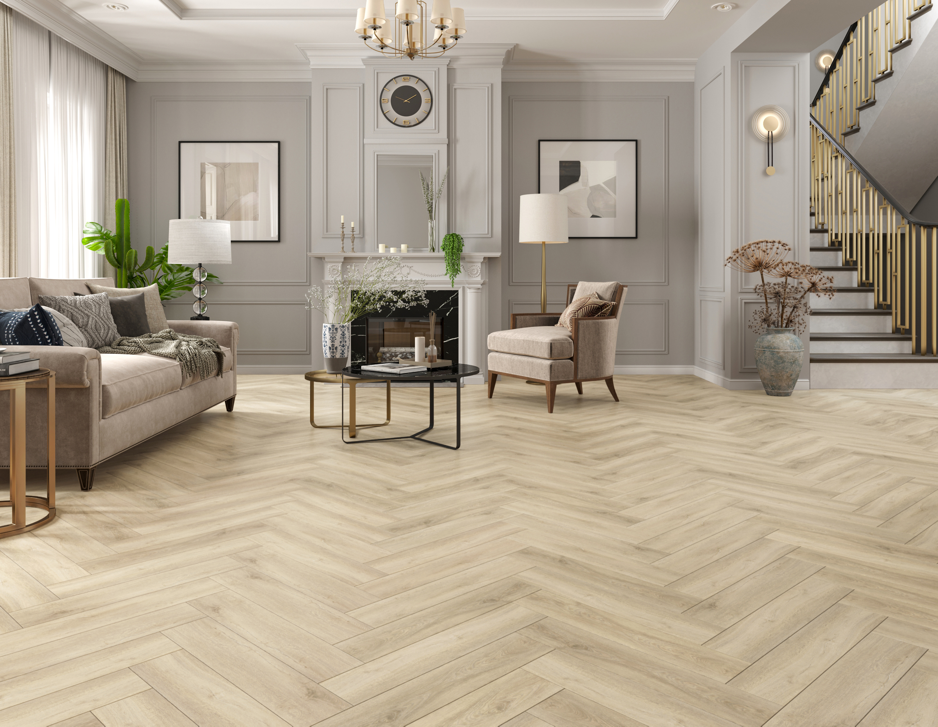 Плитка ПВХ Norland LAGOM PARQUET SPC 1033-5 Bratt ёлка