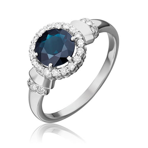 

Кольцо из золота р. , PLATINA jewelry 01-1304-00-105-1120-30, сапфир\бриллиант, 01-1304-00-105-1120-30