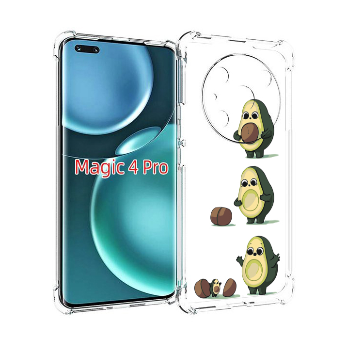 

Чехол MyPads авокадо-с-малышом для Honor Magic4 Pro, Прозрачный, Tocco