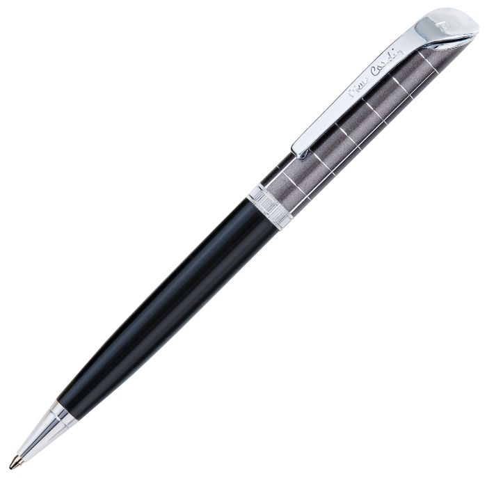 Шариковая ручка подарочная PIERRE CARDIN Gamme корпус черный/серый акрил хром синяя