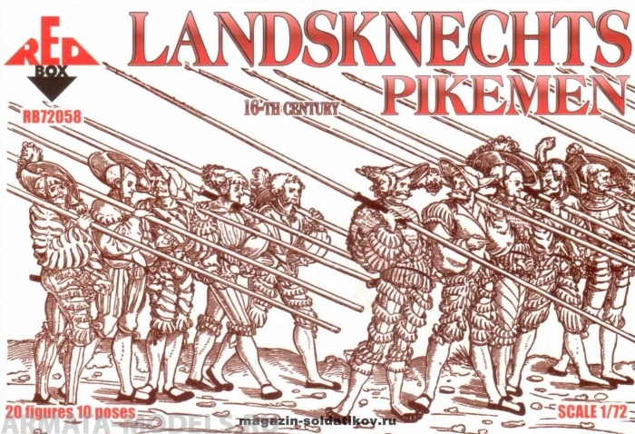 

RB72058 Фигуры Landsknechts Pike 16th century