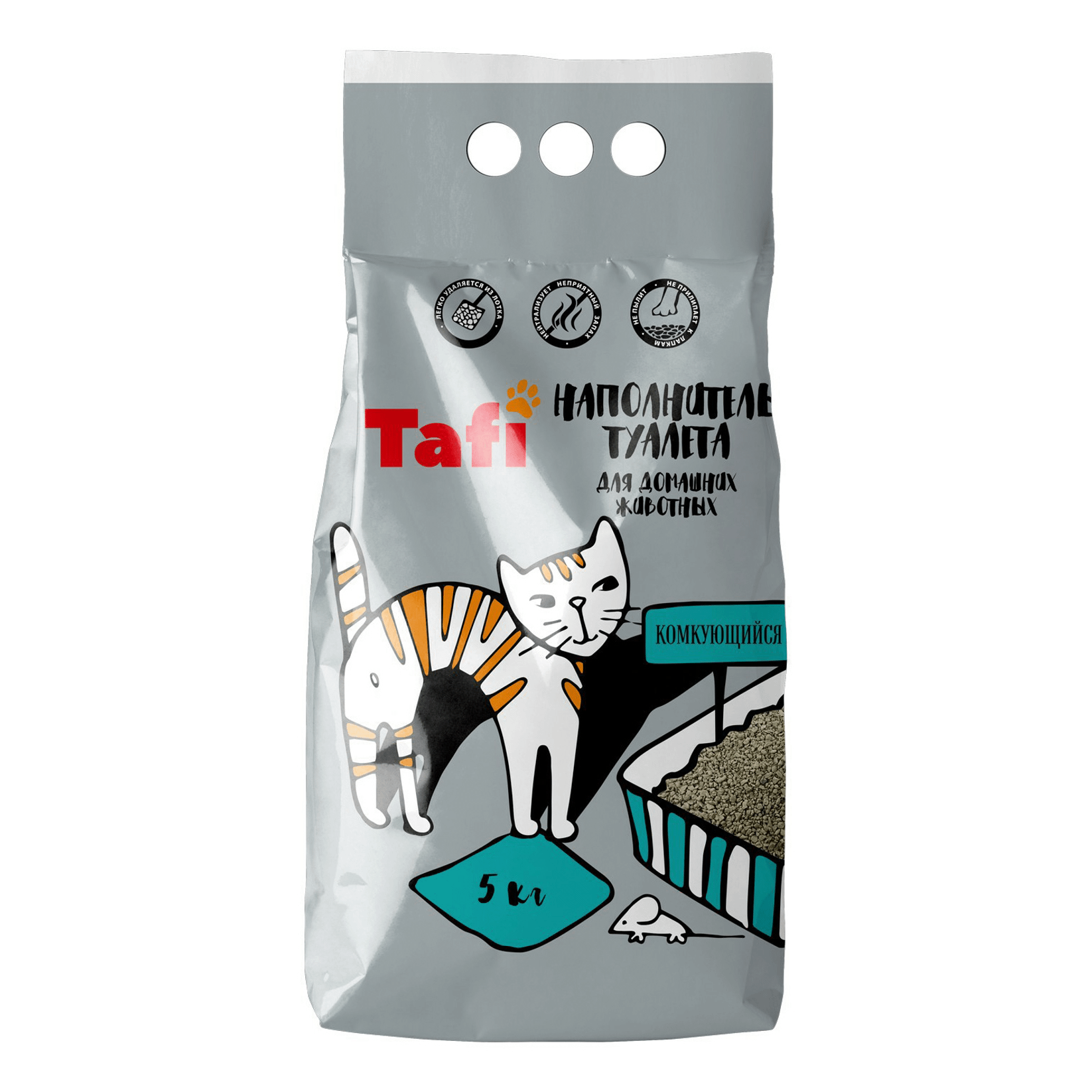 Наполнитель Tafi для кошачьего туалета комкующийся 3,9 кг