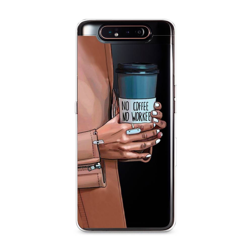

Чехол Awog на Samsung Galaxy A80 "No coffee", Разноцветный, 28350-7
