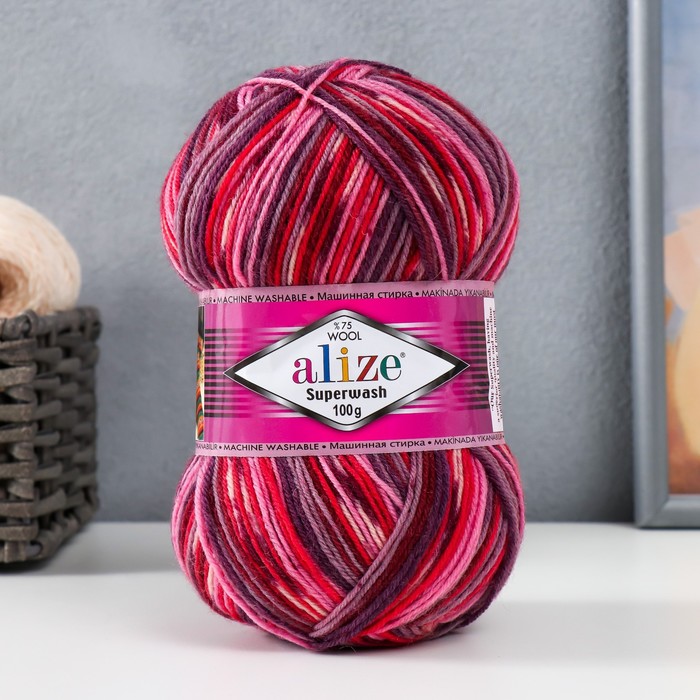 

Пряжа ALIZE "Superwash comfort socks" 75% шерсть, 25% полиамид 420 м /100 гр (2698) - 1 шт, Разноцветный