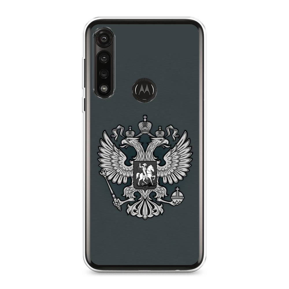фото Силиконовый чехол "герб россии серый" на motorola moto g power 2020 awog