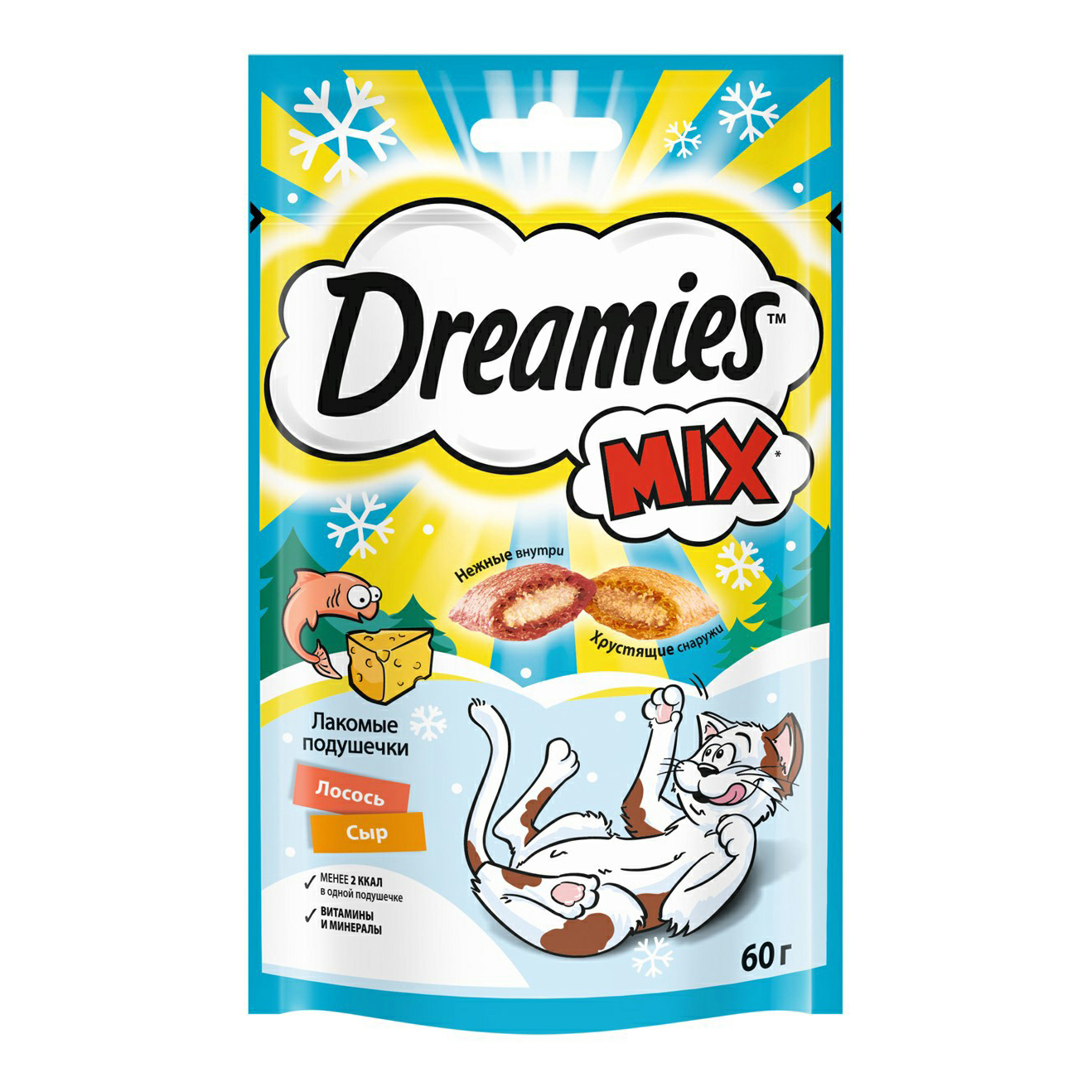 фото Лакомство для кошек dreamies подушечки в ассортименте 30 г