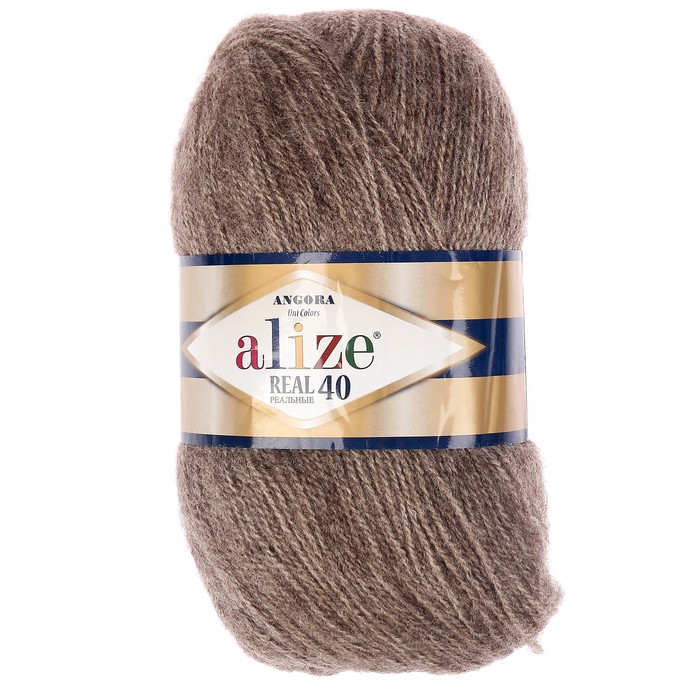 

Пряжа ALIZE "Angora real 40", 480 мх100 г, 553 бежевый меланж