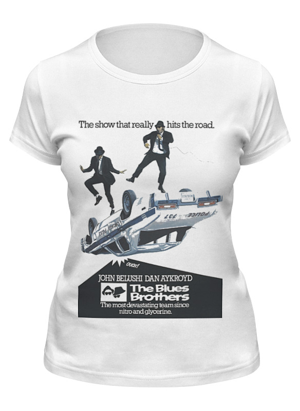 

Футболка женская Printio The blues brothers белая M, Белый;черный, The blues brothers