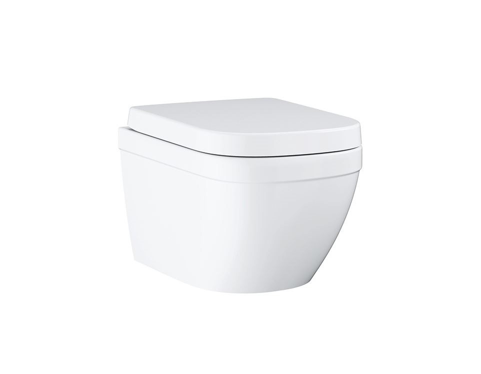 

Унитаз подвесной Grohe Euro Ceramic 39693000 микролифт, безободковый, Белый, 39693000