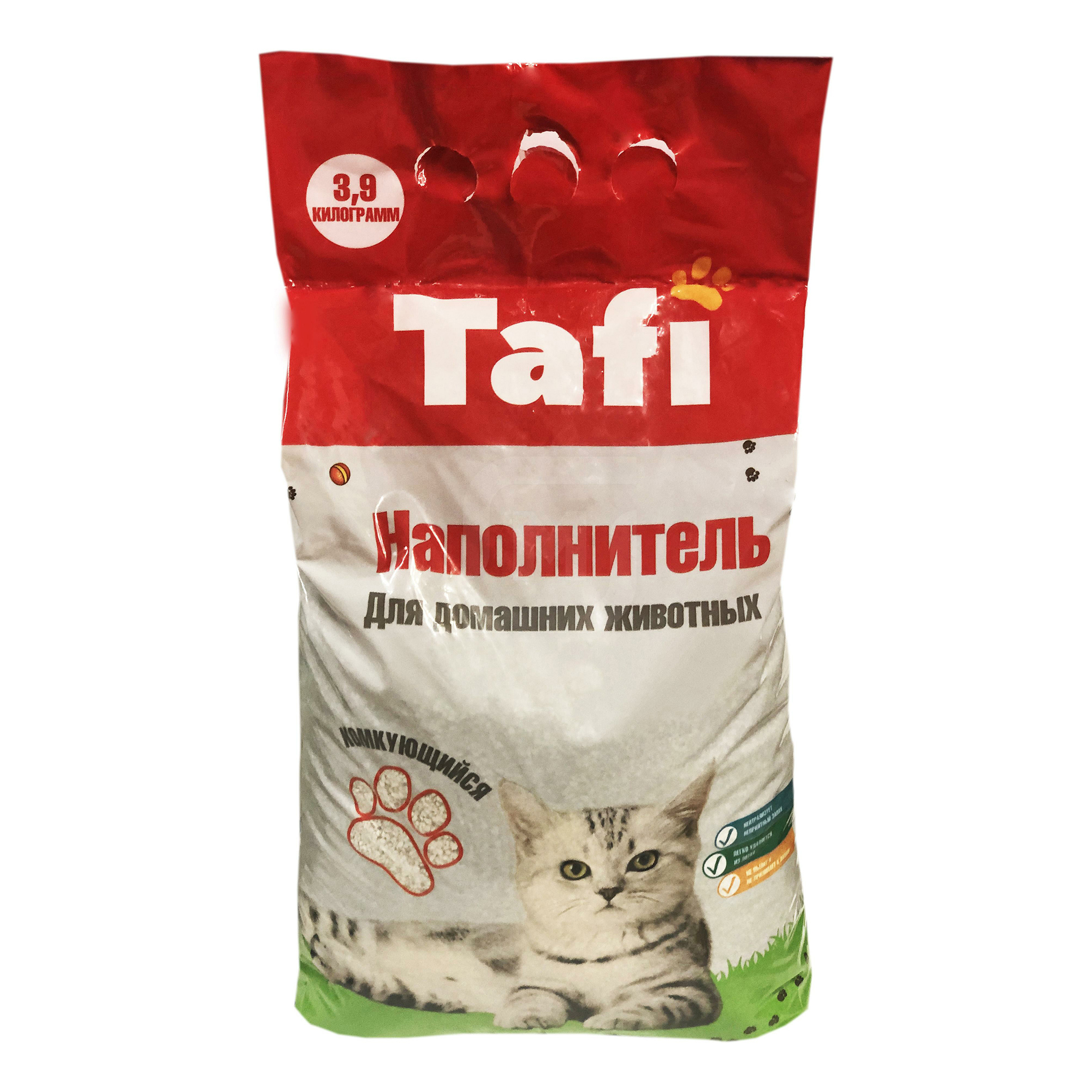 Наполнитель Tafi для кошачьего туалета комкующийся 3,9 кг