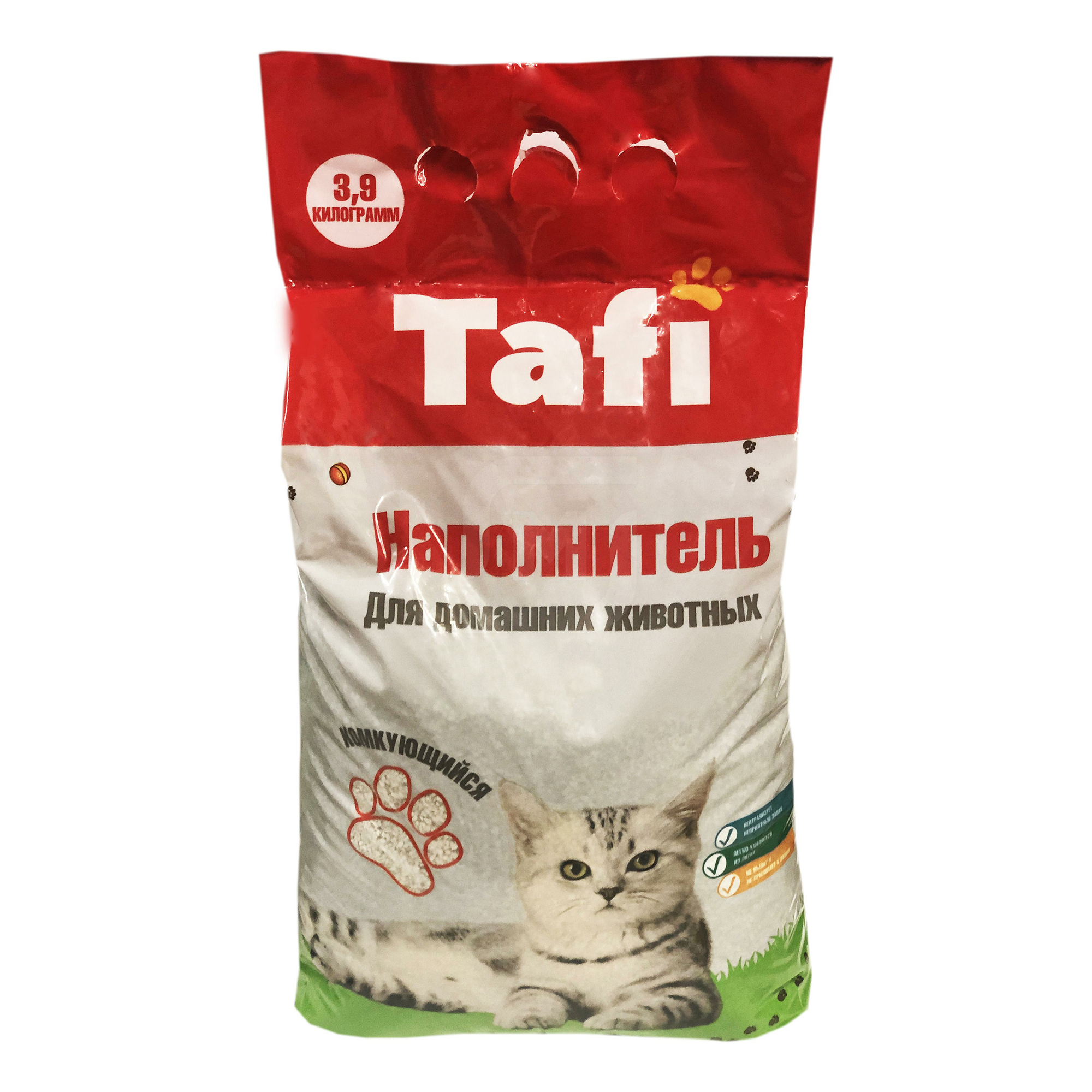 фото Наполнитель tafi для кошачьего туалета комкующийся 3,9 кг