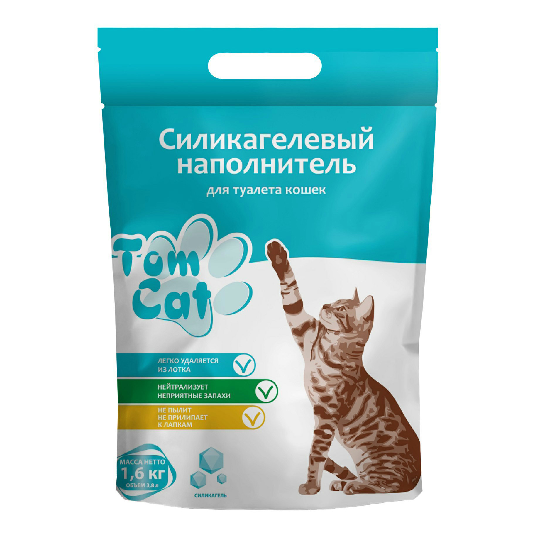 

Наполнитель Tom Cat впитывающий силикагелевый 3,8 л
