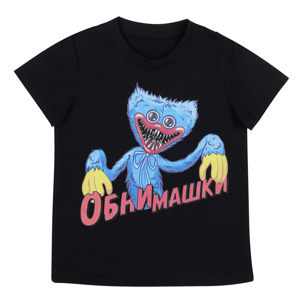 

Футболка "ДЕТИ" Обнимашки, хлопок, размер 128, цвет черный, 830-796
